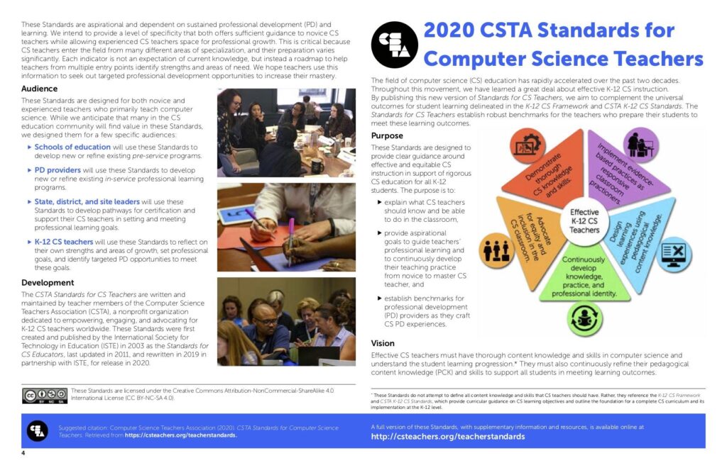 2020 CSTA Standards for CS Teachers Cover