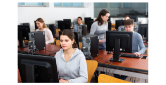 Students in a Computer Science lab