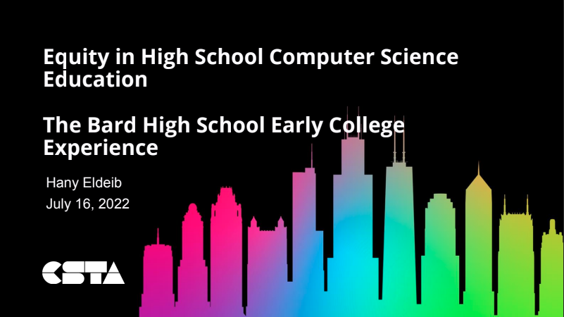 Equity in HS CS Ed - title slide