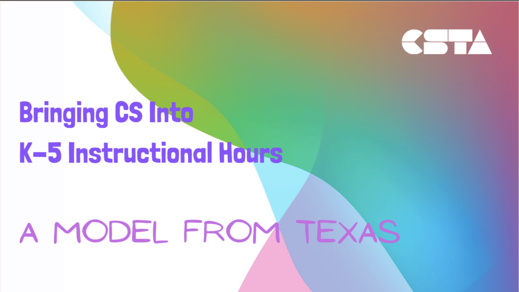 Bringing CS into K-5 instructional hours title slide