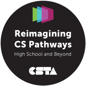 Reimagining CS Pathways badge logo