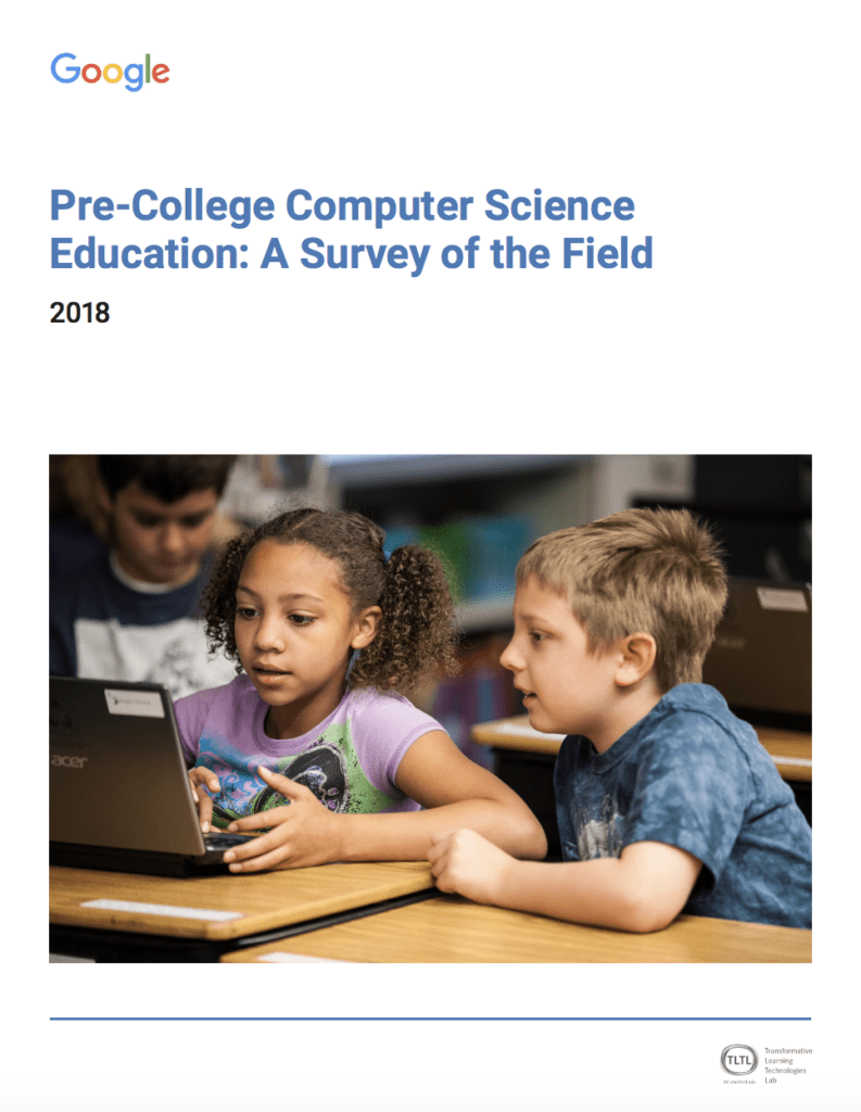 Pre-College Computer Science Education: A survey of the Field title page