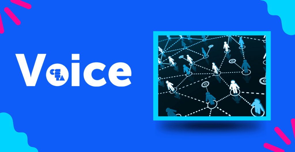 Figurines with lines drawn between them, showing their connections and network