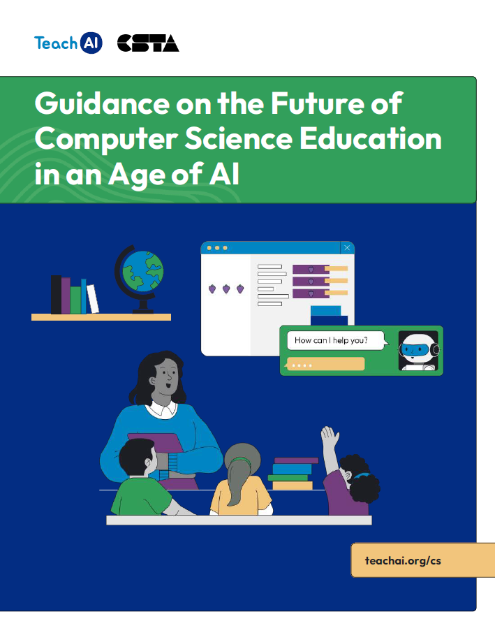 The Future of CS in an Age of AI briefs address critical questions related to the role of AI in primary and secondary computer science (CS) education.