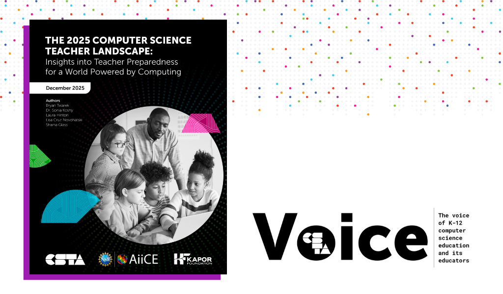 2025 Computer Science teacher Landscape report cover