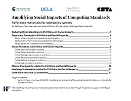 Amplifying Social Impacts of Computing Standards Reference Materials